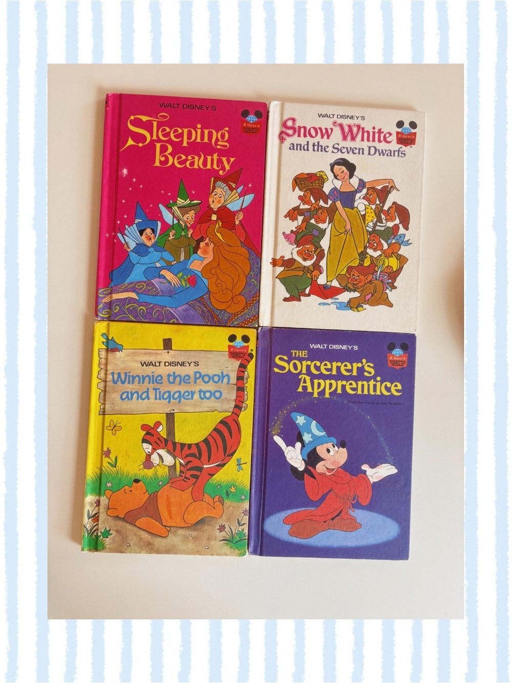 Disney bundle set of 4 vtg 70s books - Winnie Snow White Sleeping Beauty etc